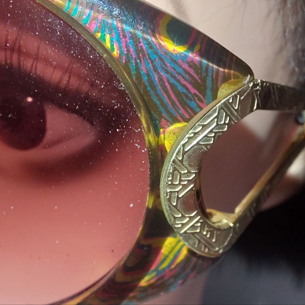 Christian Dior CD Vtg Multi Colored Cat-eye Sunglasses - Picture 4 of 7